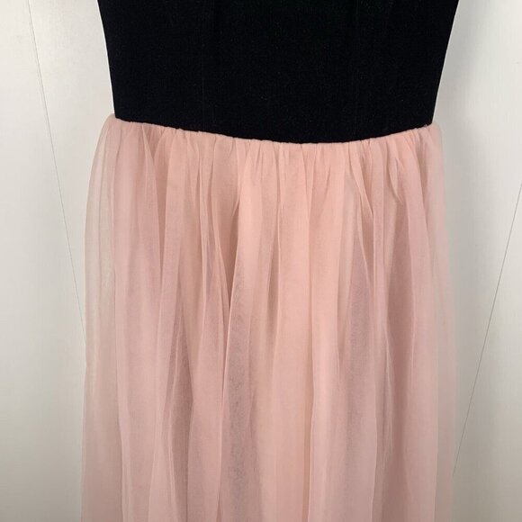 Modcloth x Collectif Isla Pink Tulle Black Velvet Midi Swing Dress XS/US 4/UK 8 - Picture 3 of 8